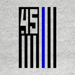 45 Supports The BLUE Flag (Vert) T-Shirt